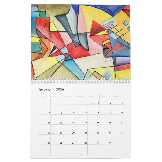 Pajaro Iterations, set 1, 2024 Calendar カレンダー (1月 2026)