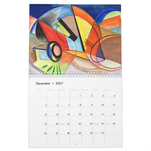 Pajaro Iterations, set 1, 2024 Calendar カレンダー (12月 2027)