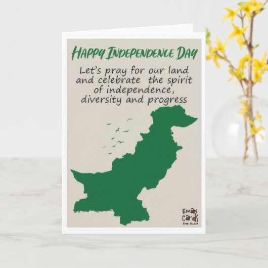 Pak Independence Day - Map カード (黄色い花)
