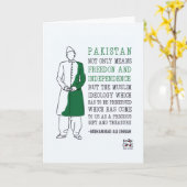 Pak Independence Day - Quaid カード (黄色い花)