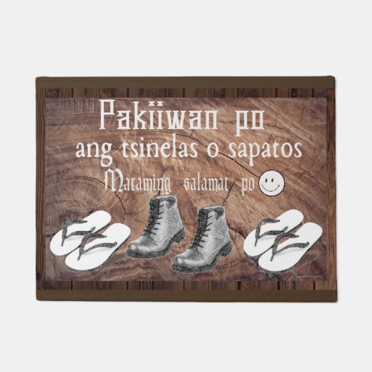 Pakiiwan po angのtsinelas oのsapatos ドアマット (正面)