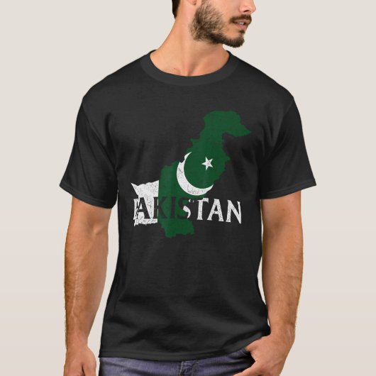 Pakistan Country Map Flag Proud Pakistani Patrioti Tシャツ (正面)