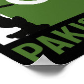 Pakistan Cricket Tee Pakistani Cricket  ポスター (角)