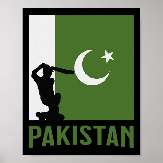 Pakistan Cricket Tee Pakistani Cricket  ポスター (正面)