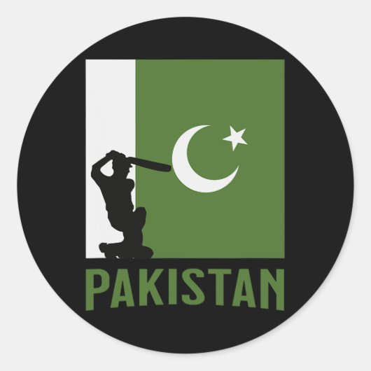 Pakistan Cricket Tee Pakistani Cricket  ラウンドシール (正面)