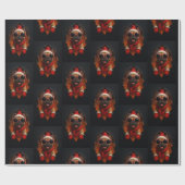 Pakpapier met Kersthond – Vrolijkheid in elke vouw ラッピングペーパー (フラット)