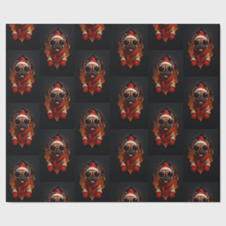 Pakpapier met Kersthond – Vrolijkheid in elke vouw ラッピングペーパー