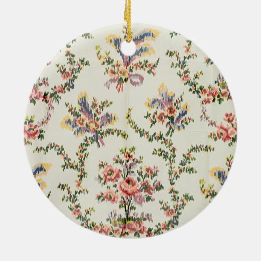 Palaで女王のためにMarieアントワネット編まれる布 セラミックオーナメント (裏面)