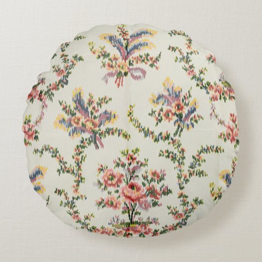 Palaで女王のためにMarieアントワネット編まれる布 ラウンドクッション (正面)