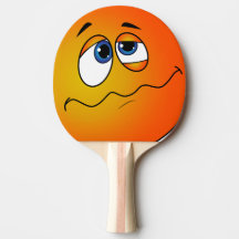 Pala de ping pong con emoji.