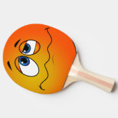 Pala de ping pong con emoji. 卓球ラケット (横)