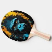 Pala de Ping Pong Dibujo de un Rostro de Gorila 卓球ラケット (横)