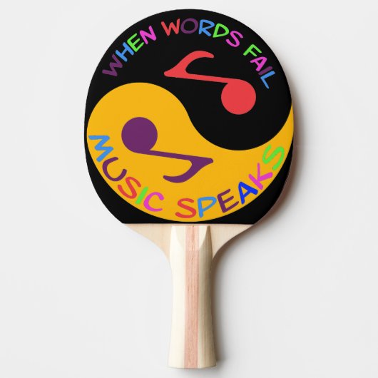 Pala de Ping Pong Frase y Notas Musicales 卓球ラケット (正面)