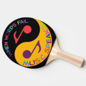 Pala de Ping Pong Frase y Notas Musicales 卓球ラケット (横)