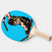 Pala de Ping Pong Guerrero Japonés Atacando 卓球ラケット (横)