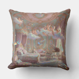 Palace Dreamscape Psychedelic Rococo Revival Mural クッション