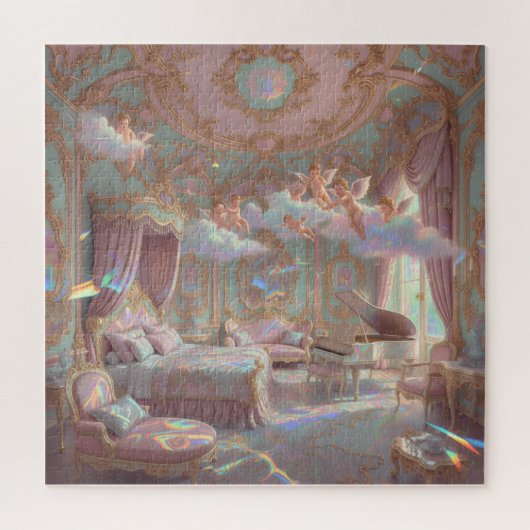 Palace Dreamscape Psychedelic Rococo Revival Mural ジグソーパズル (縦)