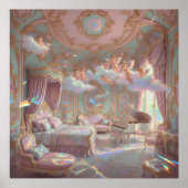 Palace Dreamscape Psychedelic Rococo Revival Mural ポスター (正面)