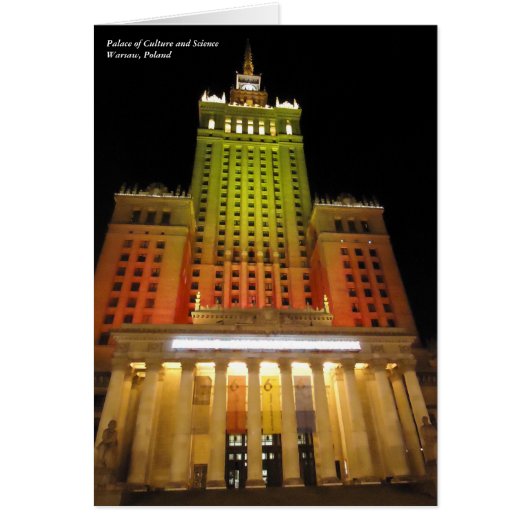 Palace of Culture & Science, Warsaw, Poland Card (正面)