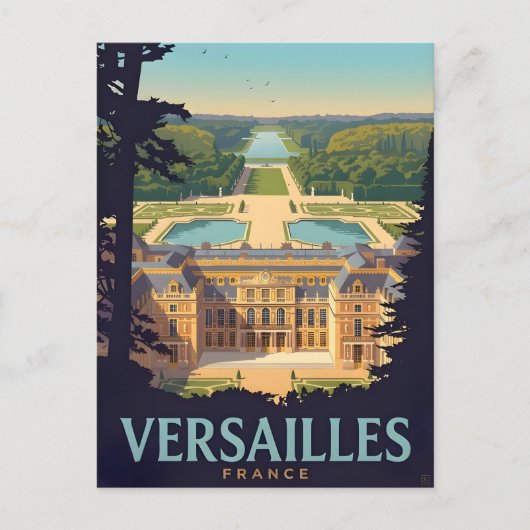 Palace of Versailles Postcard – Historic French La ポストカード (正面)