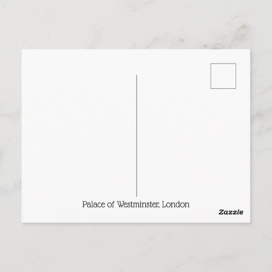 Palace of Westminster  ポストカード (裏面)