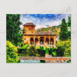 Palacio del Partal,アルハンブラ,グラナダ,スペイン。 ポストカード