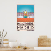 Palacio Real Madrid 壁アート - 洗練されたラインとボールド体 ポスター (キッチン)