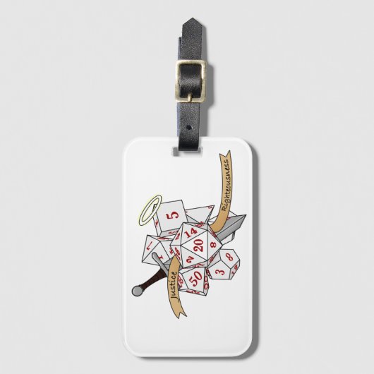 Paladin Dice Design ラゲッジタグ (正面縦)