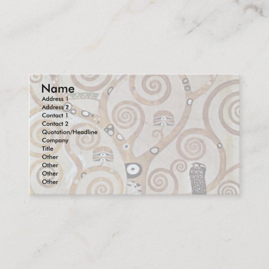 Palais Stocletのフリーズのためのデザイン 名刺 (正面)