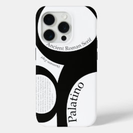 Palatino Typography Demo iPhone 15 Proケース