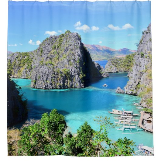 Palawan Lagoon, Philippines シャワーカーテン (正面)