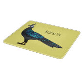 Palawan peacock pheasant bird cartoon illustration カッティングボード (角)