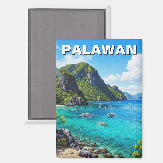 Palawan Philippines Travel マグネット (正面/裏面)