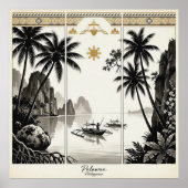 Palawan Philippines Triptych Wall Art ポスター (正面)