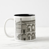 「Palazziディディミアムローマ」からのPalazzo di Santo Spirito、 ツートーンマグカップ (左)