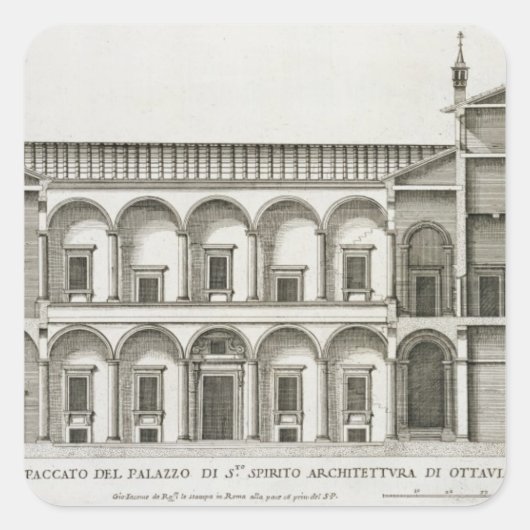 「Palazzi di Roma」よりPalazzo di Santo Spirtoへ スクエアシール (正面)