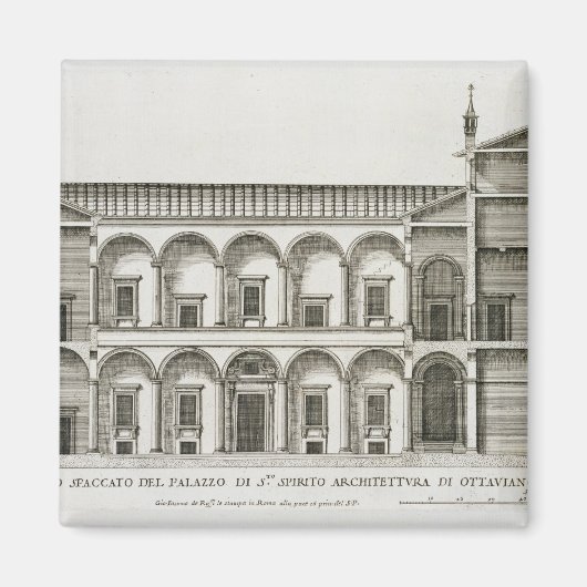 「Palazzi di Roma」よりPalazzo di Santo Spirtoへ マグネット (正面)
