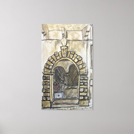 Palazzo Barberi, Montauro, Italy キャンバスプリント (正面)