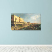 Palazzo DucaleとRiva degli Schiavoni(ヴェニック) キャンバスプリント (インサイチュ (ウッドフロア))