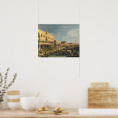 Palazzo DucaleとRiva degli Schiavoni（ヴェニック） ポスター (キッチン)
