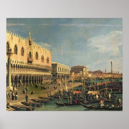 Palazzo DucaleとRiva degli Schiavoni（ヴェニック） ポスター (正面)