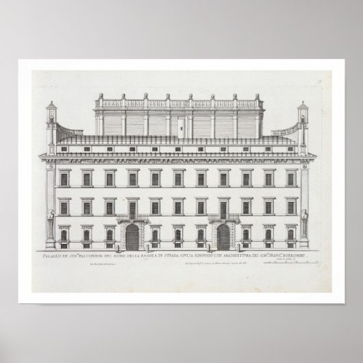 Palazzo Falconieri, Rome, from 'Palazzi di Roma', ポスター (正面)