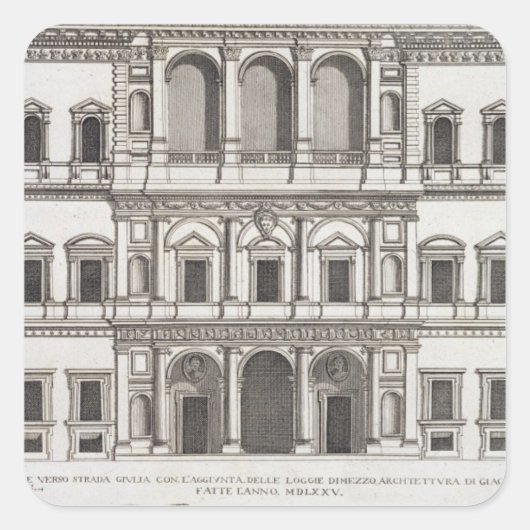 Palazzo Farnese, from 'Palazzi di Roma', part I, p スクエアシール (正面)