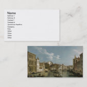 Palazzo FlanginiからのPalazzo Bemboへの大運河 名刺 (正面/裏面)