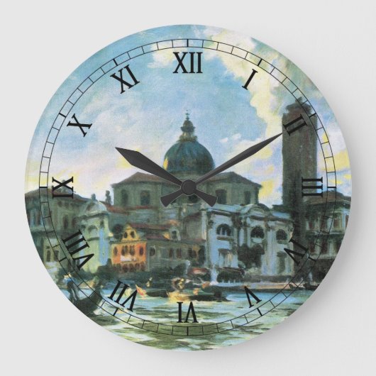 Palazzo Labia, Venice by John Singer Sargent ラージ壁時計 (正面)