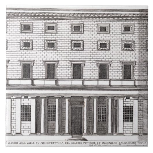 Palazzo Massimiのallaバエの正面の眺め、 タイル (正面)