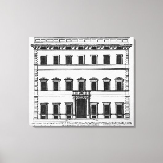 Palazzo of Alesandrino, Piazza SS Apostol キャンバスプリント (正面)
