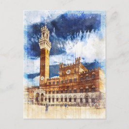 Palazzo Pubblico in Siena.トスカーナ、イタリア。 ポストカード