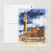 Palazzo Pubblico in Siena.トスカーナ、イタリア。ポストカー ポストカード (正面/裏面)