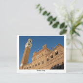 Palazzo Pubblico、Piazza del Campo、シエナイタリア ポストカード (スタンド正面)